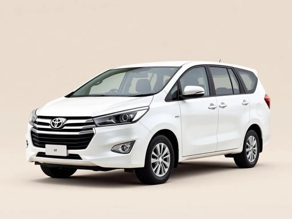Innova Crysta taxi prepared for the long drive from Chennai to Trichy